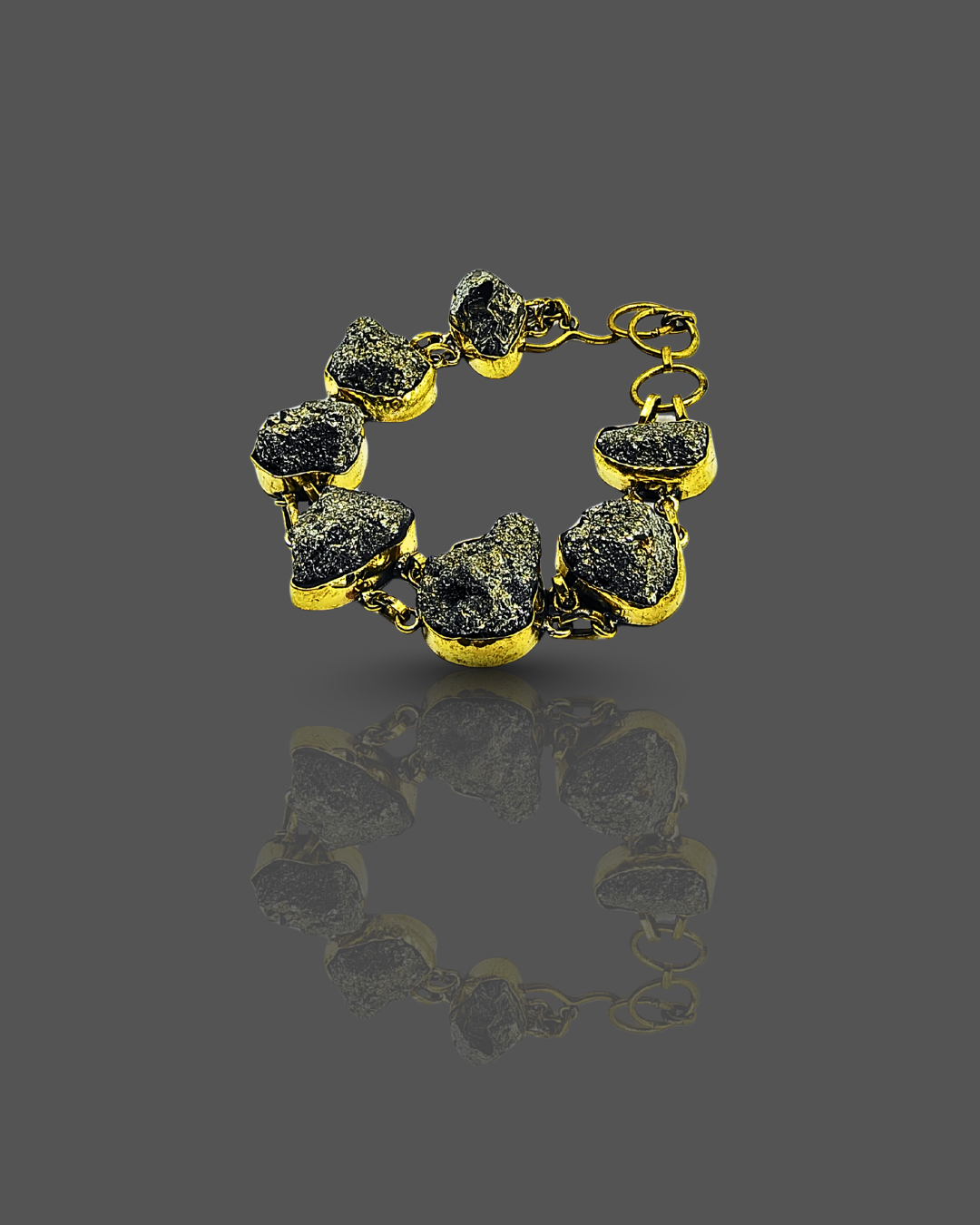 Money Magnet | Raw Pyrite Bracelet | Handmade Golden Wealth Attraction Stone Jewellery