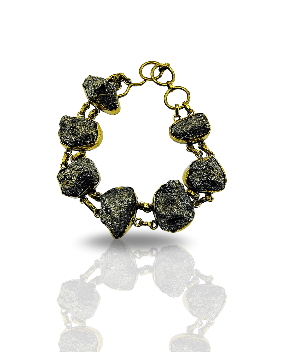Money Magnet | Raw Pyrite Bracelet | Handmade Golden Wealth Attraction Stone Jewellery