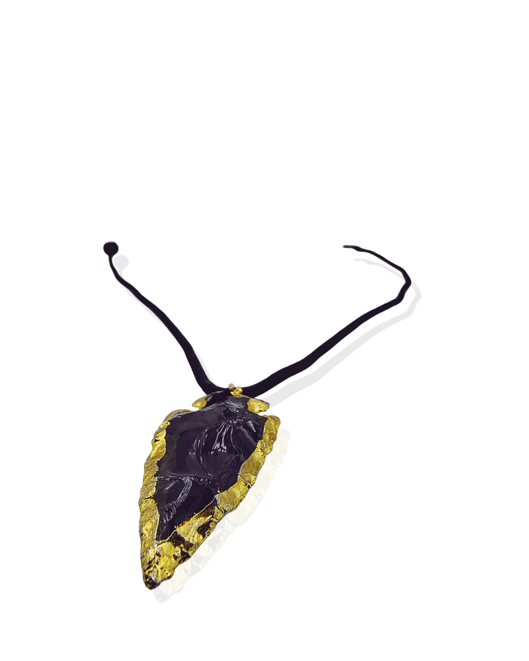 Black Obsidian Stone Pendant | Real Handmade and Natural