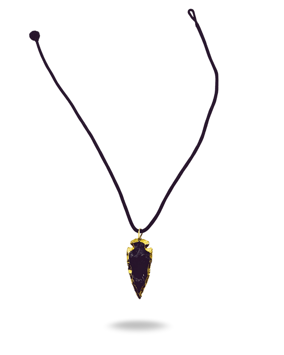 Black Obsidian Stone Pendant | Real Handmade and Natural
