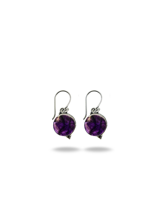 Amethyst Purple earrings | Calming & Stress relief | Emotional Healing | Physical Wellbeing