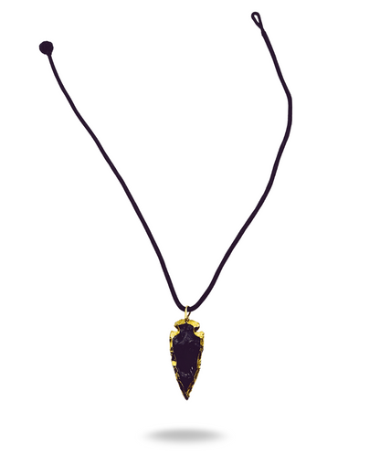 Black Obsidian Stone Pendant | Real Handmade and Natural