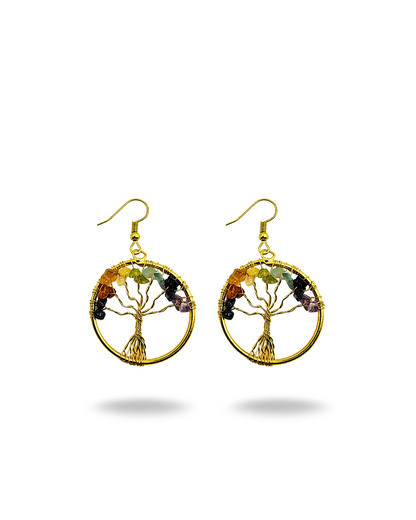 Root Seven Chakra Tree Earrings