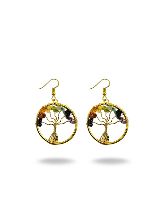 Root Seven Chakra Tree Earrings